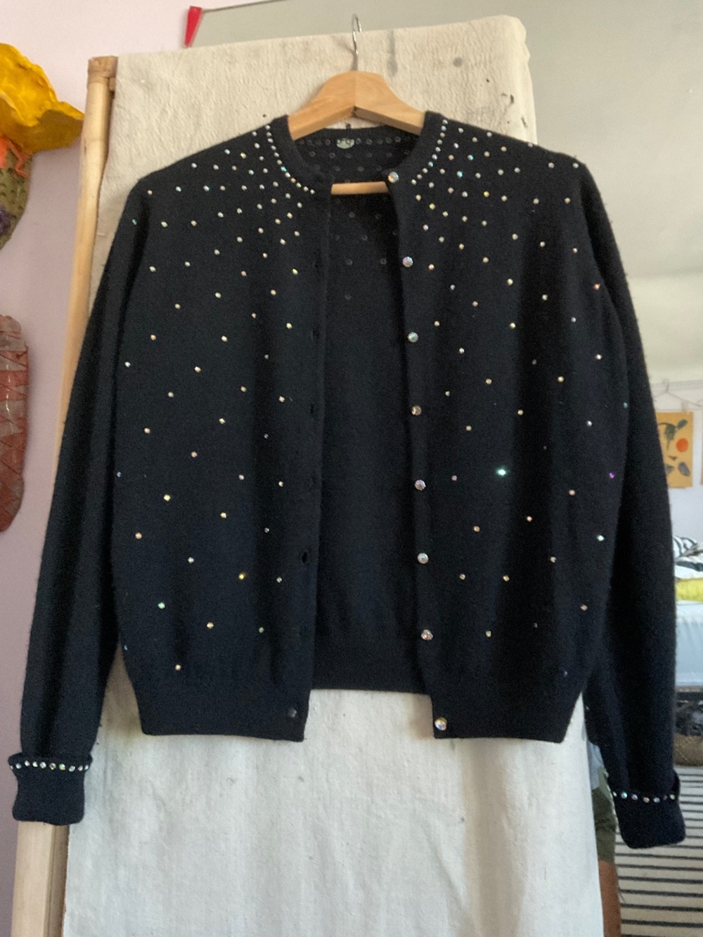 Beautiful Vintage Rhinestone Sweater